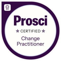 Prosci Certified Change Practitioner badge